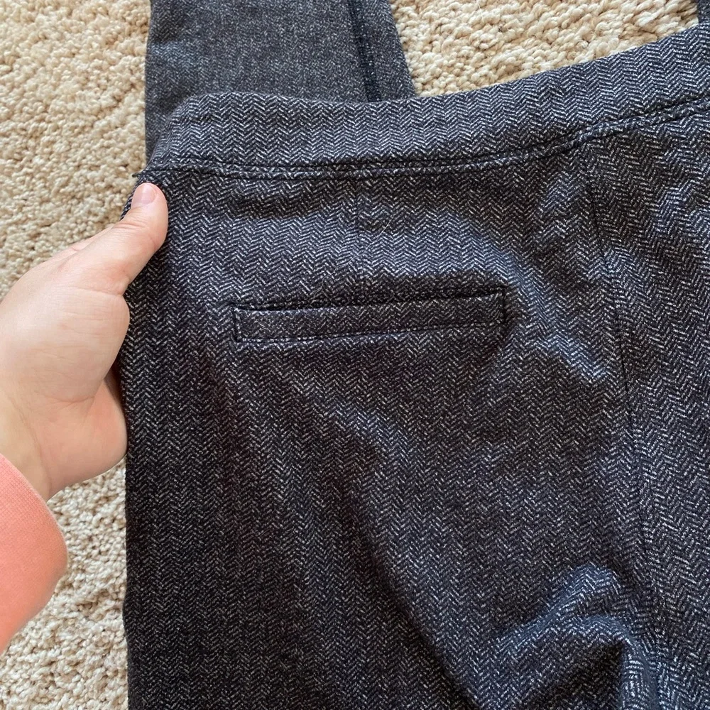 Lululemon Athletica Jet Crop Slim Giant Herringbone Black Heathered Pants Size S